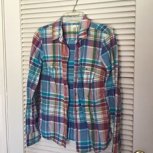 American Eagle Vintage Long-sleeve Plaid Button-down